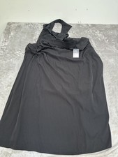 Express Full Length Dress Halter Neck Sleeveless A-line Size 10 Black NWT