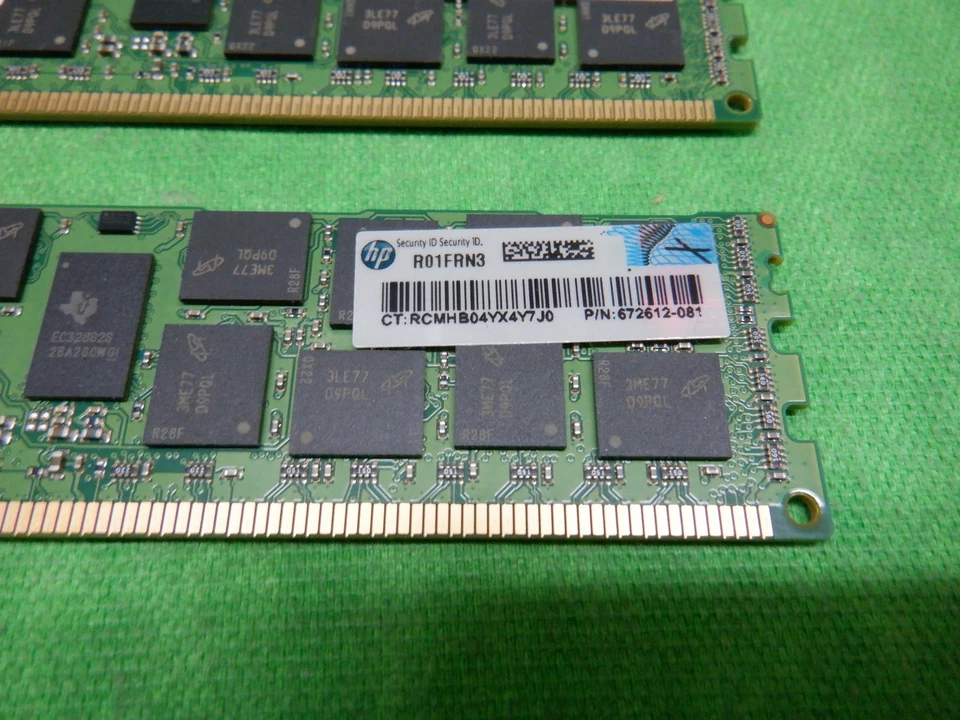 HP MICRON 672612-081 16GB 2RX4 PC3-12800R DDR3-1600 Server Memory    LOT OF 2 - Image 3 of 4