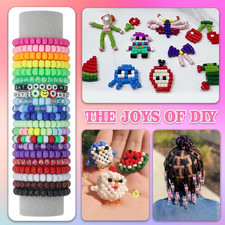 Pony Beads Bulk,Kandi Beads for Necklace Jewelry Making Hair Braiding,Bracele...