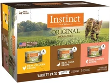 Nature's Variety Instinct Original Grain Free Wet Cat Food 3oz Pack of 12