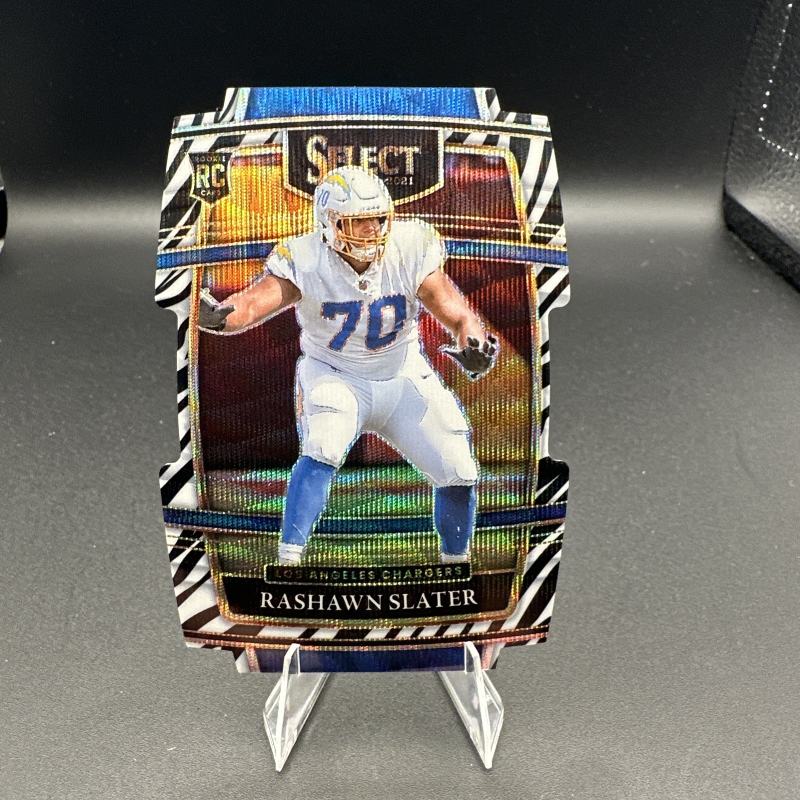 Rashawn Slater Panini Select #86 Die-Cut Zebra