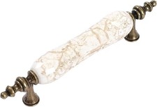 Ceramic Cabinet Handles 6 Pack Dresser Cabinet Pulls 3" Hole Centers Euro Style