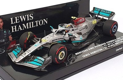 Minichamps 1/43 Scale 417 221044 - F1 Mercedes AMG Hamilton 3rd British GP 2022