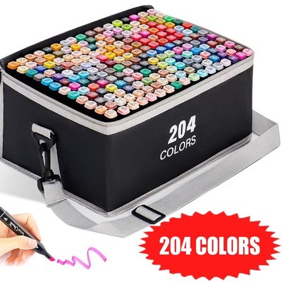 204 Farben Kunst Zeichnung Marker Set für Kinder Erwachsene Dual Tip Marker DHL