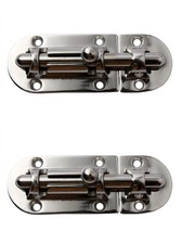 2X Door Security Slide Latch Lock 3-1/2" Stainless Steel Barrel Bolt Heavy Duty