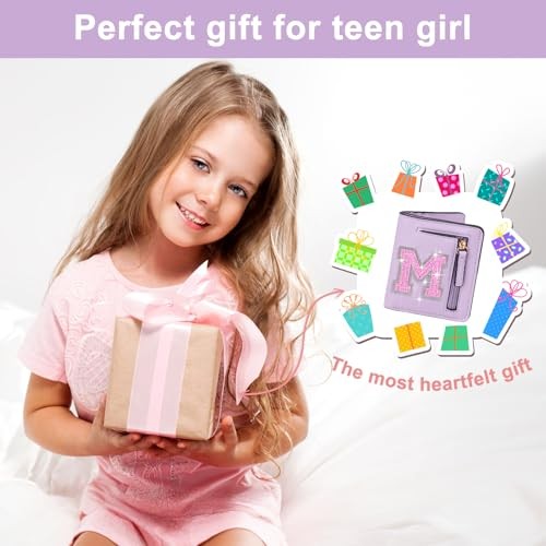Birthday Gifts for Teen Girl Kids Wallet Girl Wallets Small Initial Purple M - Picture 7 of 7
