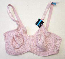 Bali bra smoothing allover stretch lace DF3432 pink NWT Sz 36C