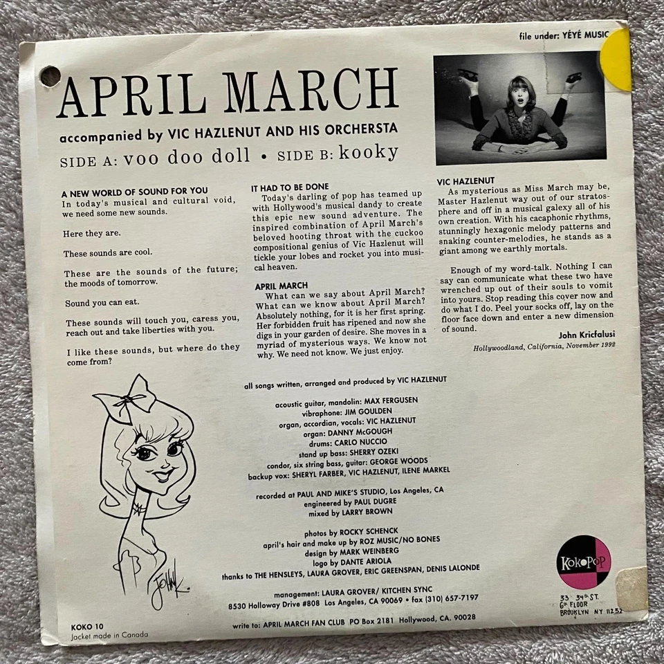 April March – Voo Doo Doll / Kooky  7in Vinyl Record - Image 2 of 4