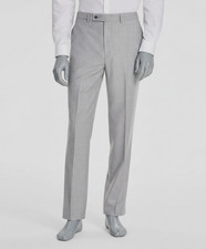 Calvin Klein Men's Gray Solid X Slim-Fit Flat-Front Dress Pants Size 32W 32L