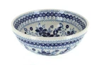Blue Rose Polish Pottery Vintage Blue Daisy Dessert Bowl
