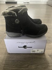 Easy Spirit Eliria Fur-Topped Short Boots 5.5 Excellent Condition Cute And Warm