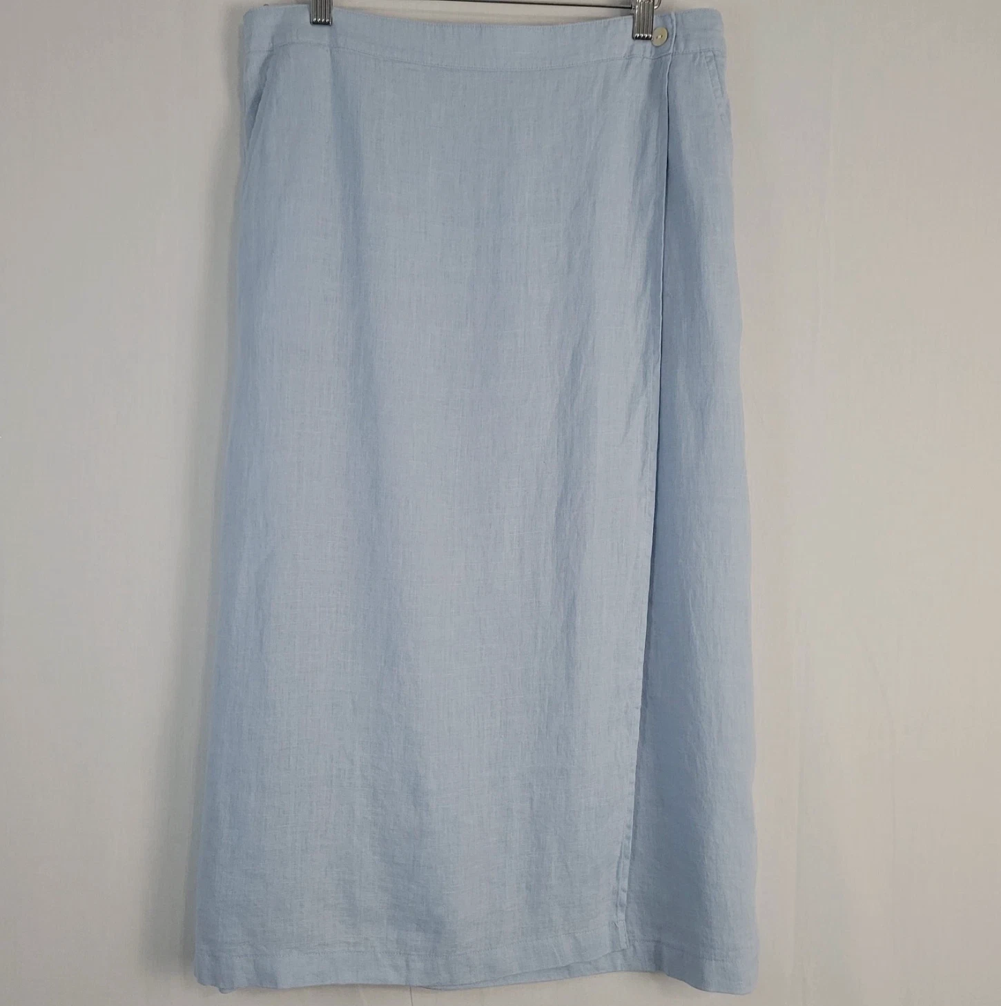 Joie 100% Linen Midi Faux Wrap Skirt Large Light Blue Coastal Preppy Cottagecore
Opens in a new wind