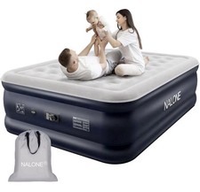 NALONE Queen Size Inflatable Air Mattress with Built-in Pump 80 x 60 x 18 Inches