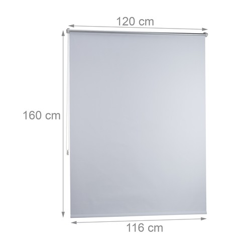 4x tenda a rullo oscurante 120x160cm tendina termica isolante senza fori bianca - Foto 4 di 10