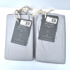2 Euro Shams 1000 Thread Count 100 Pima Cotton 26x26" Light Gray Pair