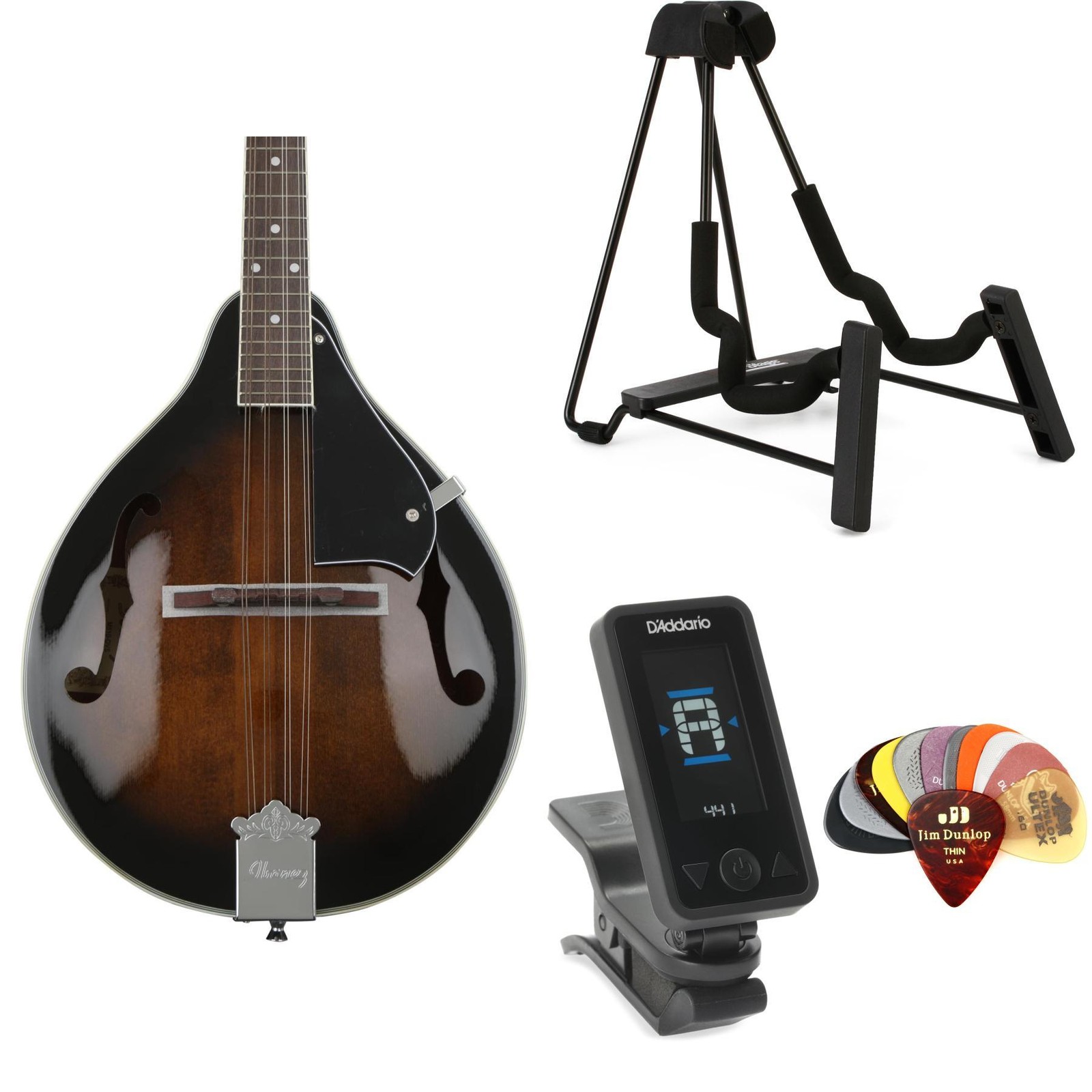 Комплект Ibanez M510 Mandolin Essentials Bundle - Темная скрипка Sunburst High Gloss 36690₽