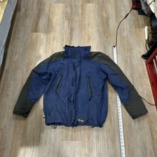 Cabela's Dry-Plus Jacket Men's Large Blue  Outdoor Gear Lined Heavy Hood Winter