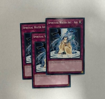 3x (NM) Spiritual Water Art - Aoi - SDCH-EN031 - Common - 1st Edition  YuGiOh