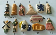 OLD RARE 1993 ALCARA EUROPE FEVE CERAMIQUE plate 2D au choix