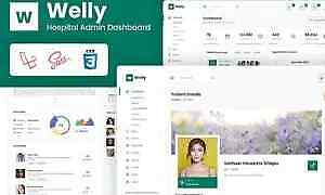 Welly – Hospital Admin Dashboard Laravel 8 Bootstrap Template - 第 1/1 張圖片