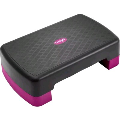 Yes4All 18'' Aerobic Exercise Workout Step Platform Mini Stepper with 2 Risers 