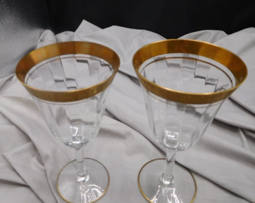 Nine vintage stemware encrusted rim/optic style/Item & shipping has been reduced - Picture 16 of 22