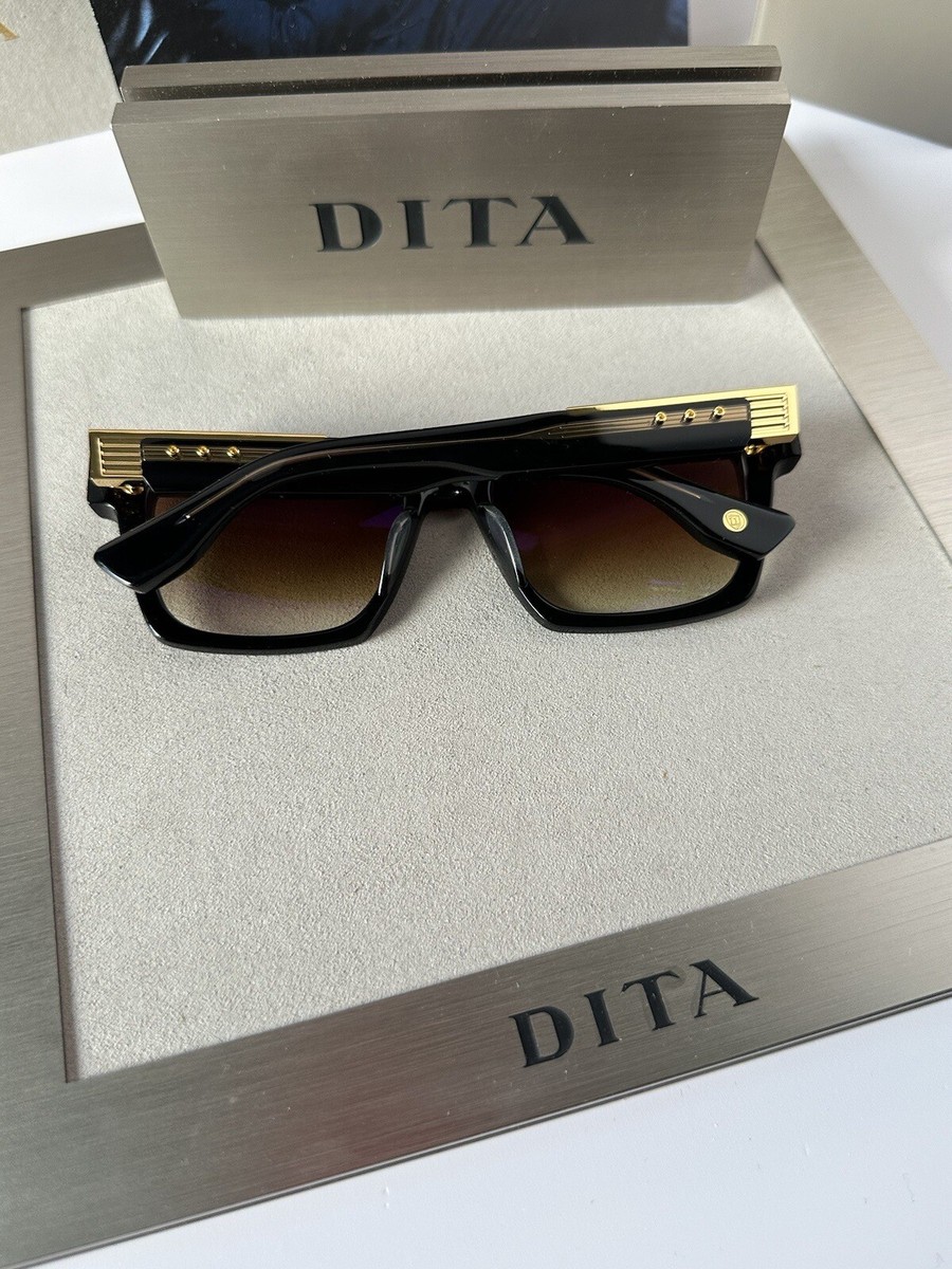 DITA WARTHEN DTS434A-01 Yellow Gold Shiny Black Brown DITA WARTHEN DTS434A-01 Yellow Gold Shiny Black Brown