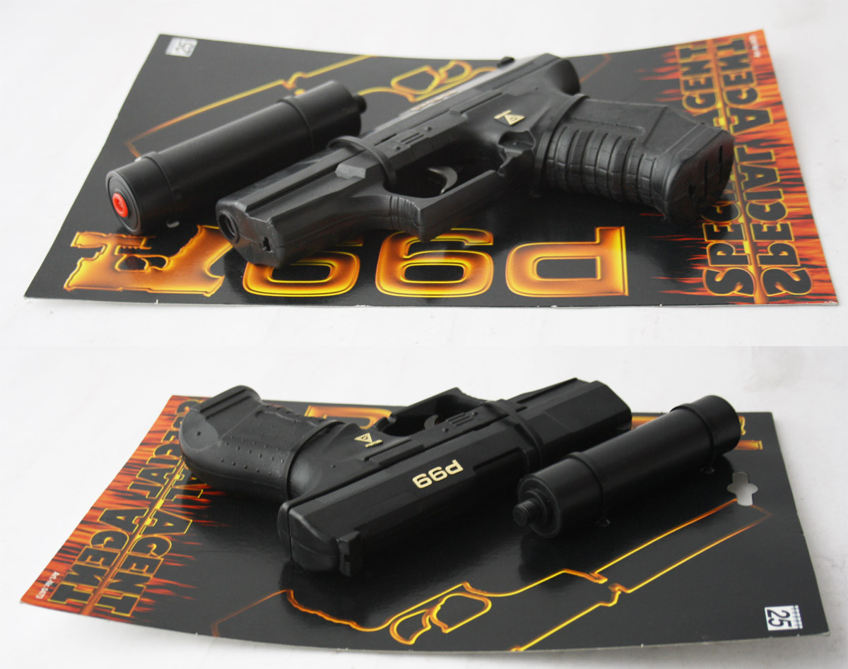WALTHER TOY CAP GUN P99 SILENCER SPECIAL AGENT 007 WICKE LONE STAR