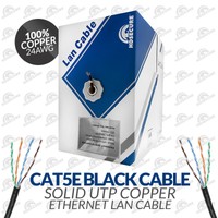 Cat5e Solid Outdoor Black Cable 305m Box 100% Copper Network Reel Ethernet (uk) Cat5e Solid Outdoor Black Cable 305m Box 100% Copper Network Reel Ethernet (uk)