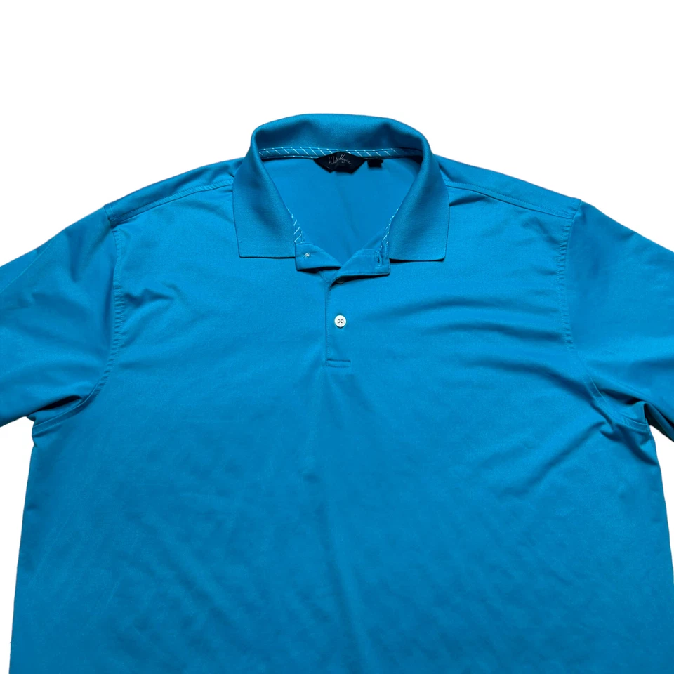 Camisa polo de golf Walter Hagen para hombre talla mediana azul aguamarina manga corta informal Foto 2 de 4