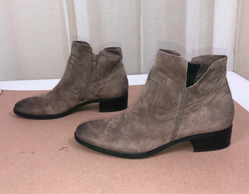 NEW PAUL GREEN Womens Taupe Suede Leather Ankle bootie/Side Zip Size US 8.5/UK 6 - Picture 6 of 12