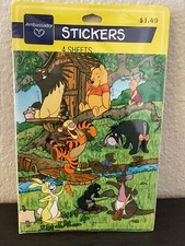 VTG Ambassador Hallmark Disney Winnie The Pooh Stickers NEW Sealed USA Made