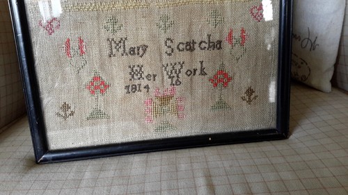 **REDUCED!** Rare Framed Scottish SAMPLER, 1814, Mary Scatchard 12y, Enchanting - Picture 2 of 6