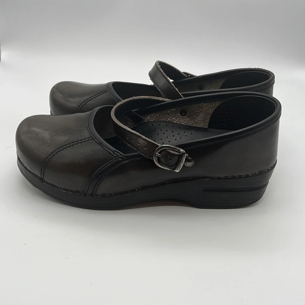 Dansko Brown Leather Mary Jane Shoes Women Size 39 Marcelle