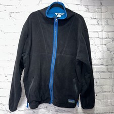 LL Bean Vintage Black Jacket Mens X Large Made In USA 90s Zip Up
