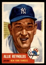 1953 Topps Baseball #141 Allie Reynolds EX *j2