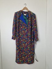 Vintage Schneberger Multicolour Floral Pattern Long Sleeved Belted Dress UK 14