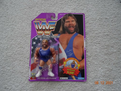 WWF WWE Hasbro Hacksaw Jim Duggan - MOC - NEW - NE...