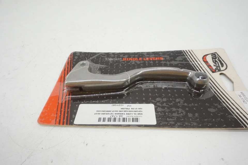 Palanca de embrague Yamaha MSR plata pulida WR YZ 125-450 #34-1747 #1CDYG67 T1 Foto 3 de 4