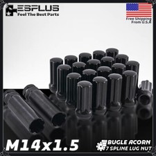 20 Pc Black 14x1.5 2 7 Spline Lug Nut Fit Chevy Camaroequinoximpalamalibu 20 Pc Black 14x1.5 2 7 Spline Lug Nut Fit Chevy Camaroequinoximpalamalibu