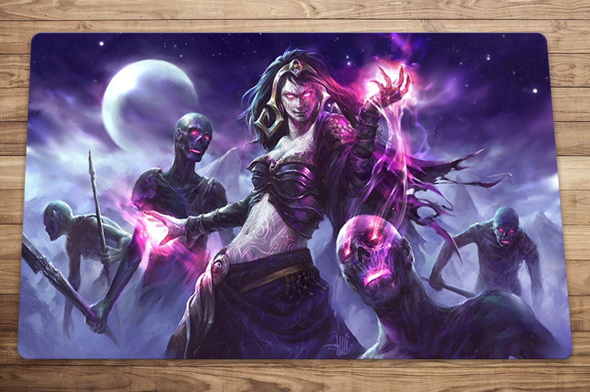 Fantasy Liliana Trading Card Game MTG Playmat TCG CCG Mat Free Bag