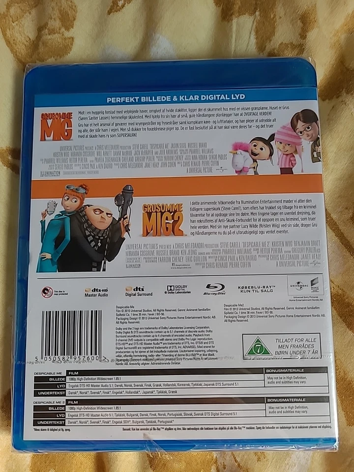 DESPICABLE ME 1 AND 2 BRAND NEW SEALED BLU RAY IMPORT ENGLISH REGION B - Image 2 of 2