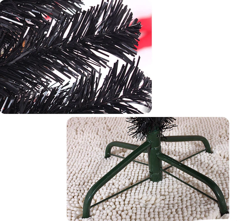 Black Artificial Christmas Tree Holiday Indoor Plastic Stand Base Xmas Home New - Image 3 of 4
