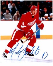 Detroit Red Wings MATHIEU DANDENAULT Signed Autographed 8x10 Pic H