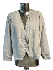 Bianca Jacket Size Medium 14 Stone Womens Blazer Pockets New Eu42 Rrp £134