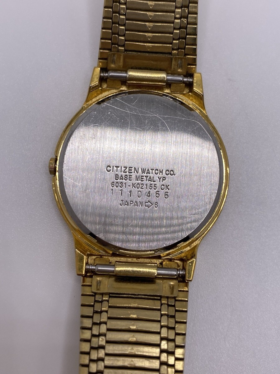Vintage Citizen Quartz Gold Tone Round Slim Elegant Dress  display picture 1