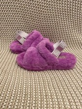 UGG FLUFF YEAH SLIDE BODACIOUS SHEEPSKIN SLINGBACK SLIPPERS SIZE US 10 WOMEN