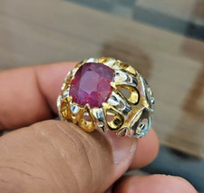 Ruby Stone Ring 100 Natural Ruby Ring For Him Gift Ring Handmade Ring 925