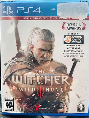 The Witcher 3 Wild Hunt Sony PlayStation 4 PS4 