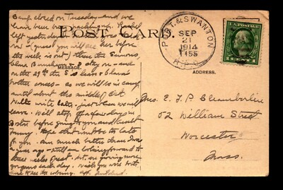 #ad 1914 Port amp; Swanton RPO Card L21421 $2.95